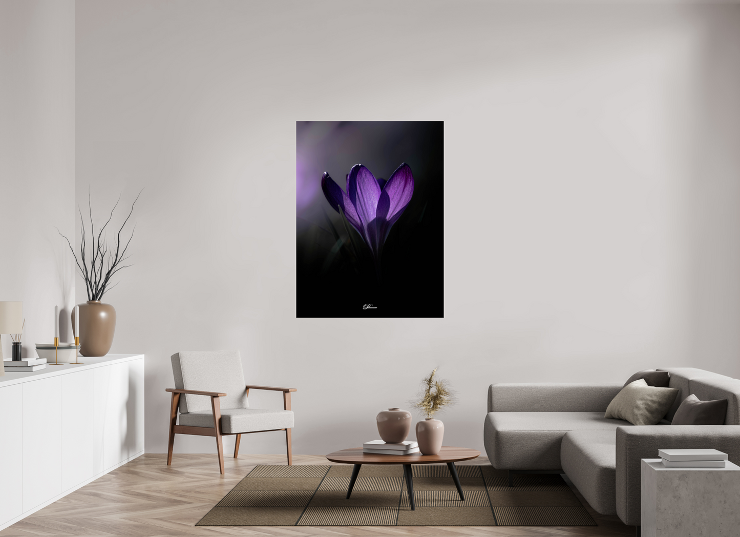 105 x 140 cm, Photo Print On Fuji Crystal DP II Purple crocus