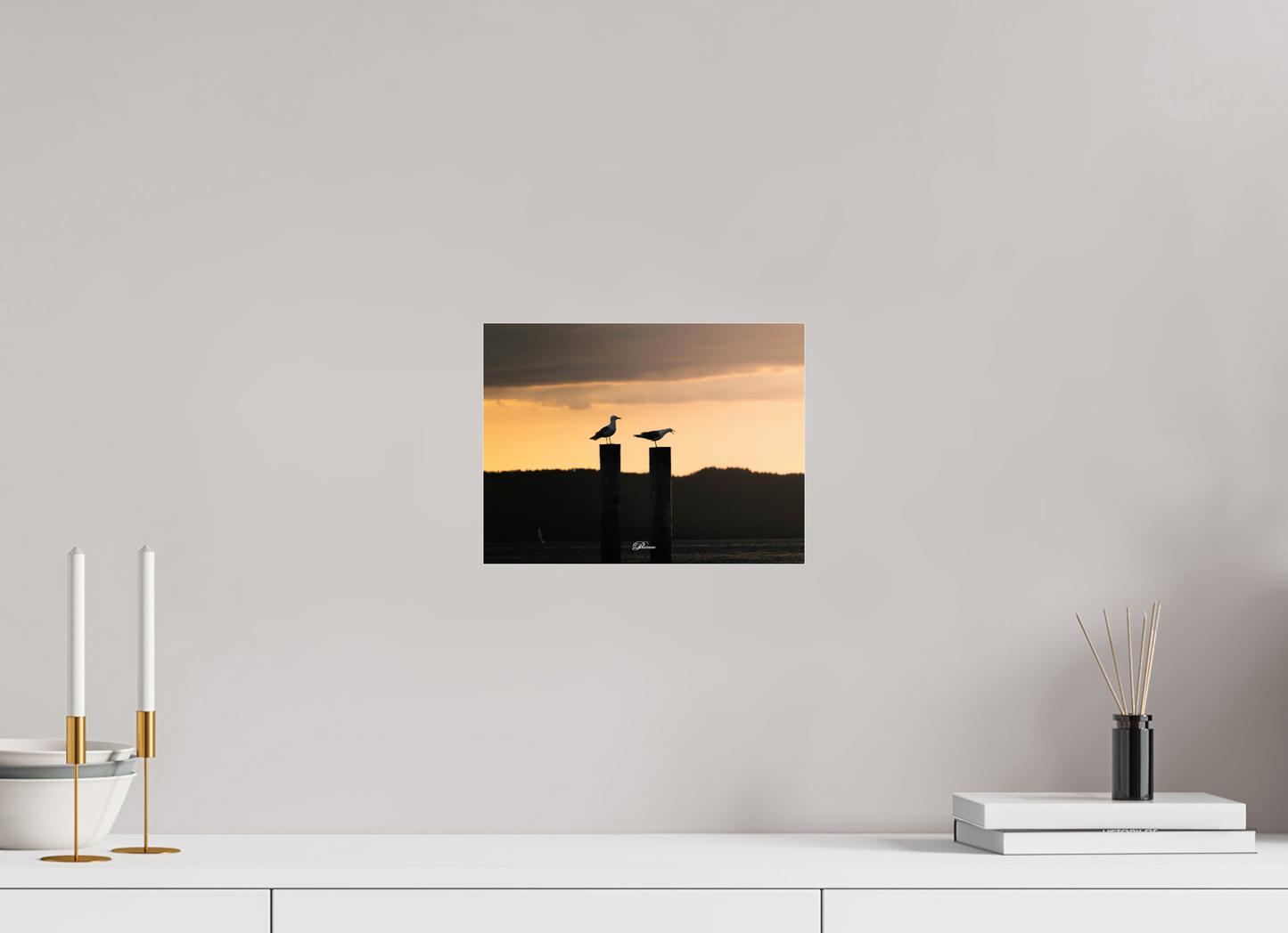 28 x 21 cm, Photo Print Under Acrylic Glass Evening call