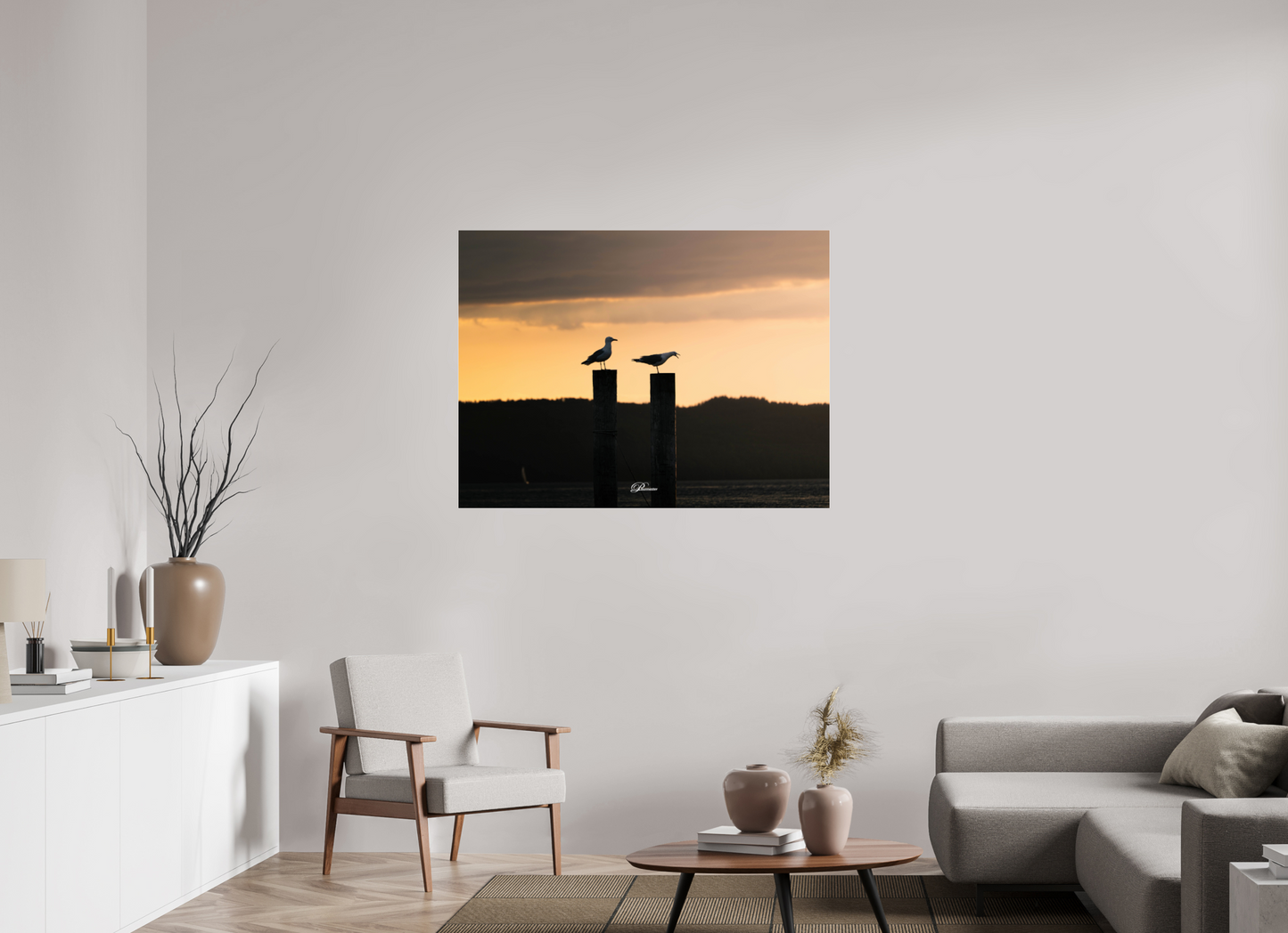 120 x 90 cm, Photo Print Under Acrylic Glass Evening call
