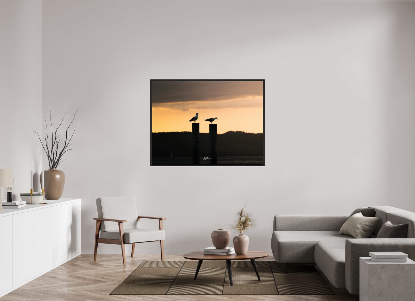 140 x 105 cm, Floater Frame Evening call