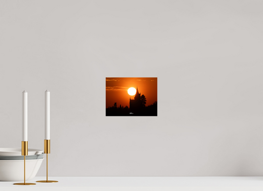 20 x 15 cm, Standard print The castle of Kappelrodeck during sunset