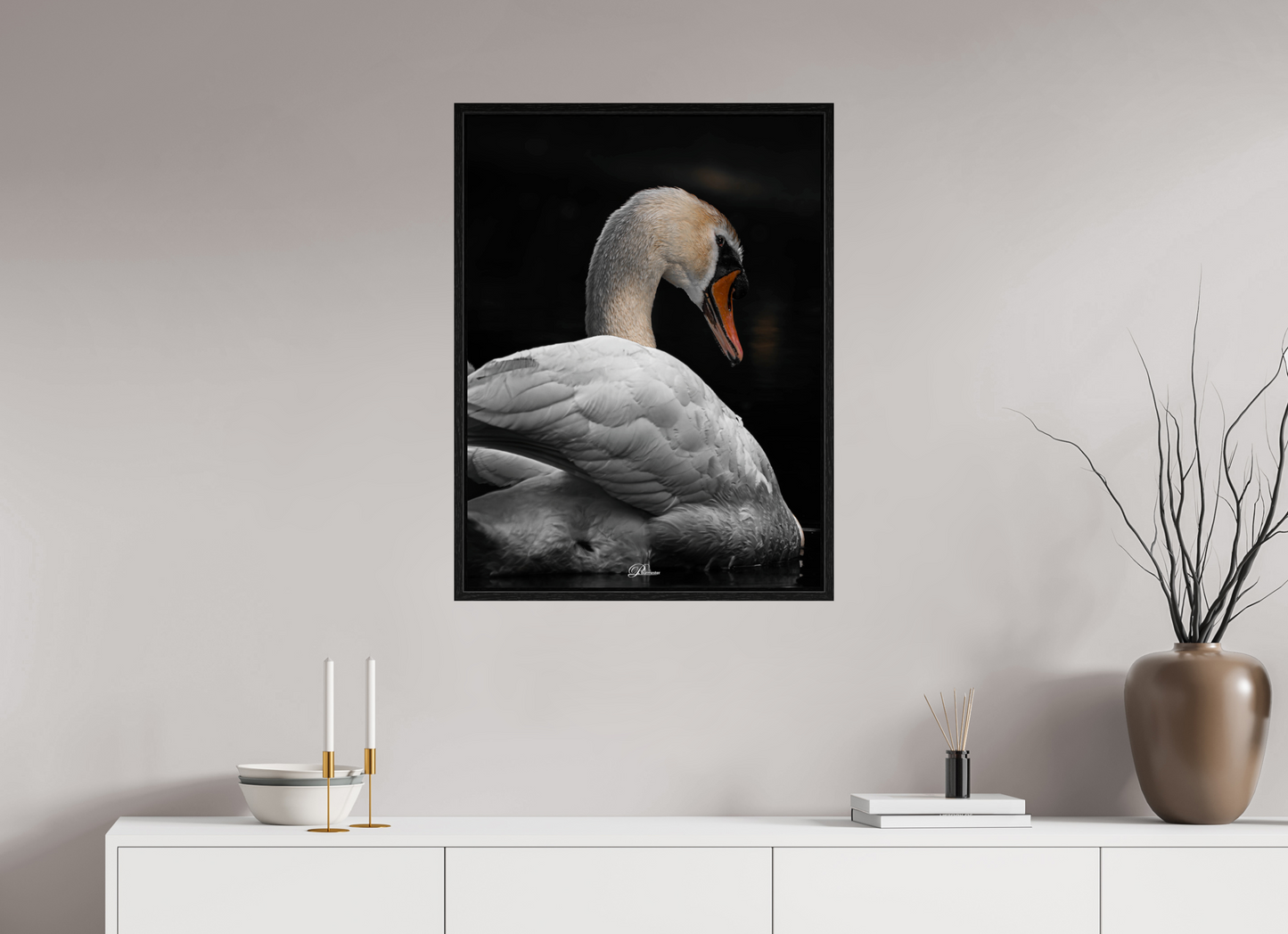 60 x 80 cm, Floater Frame White Pride