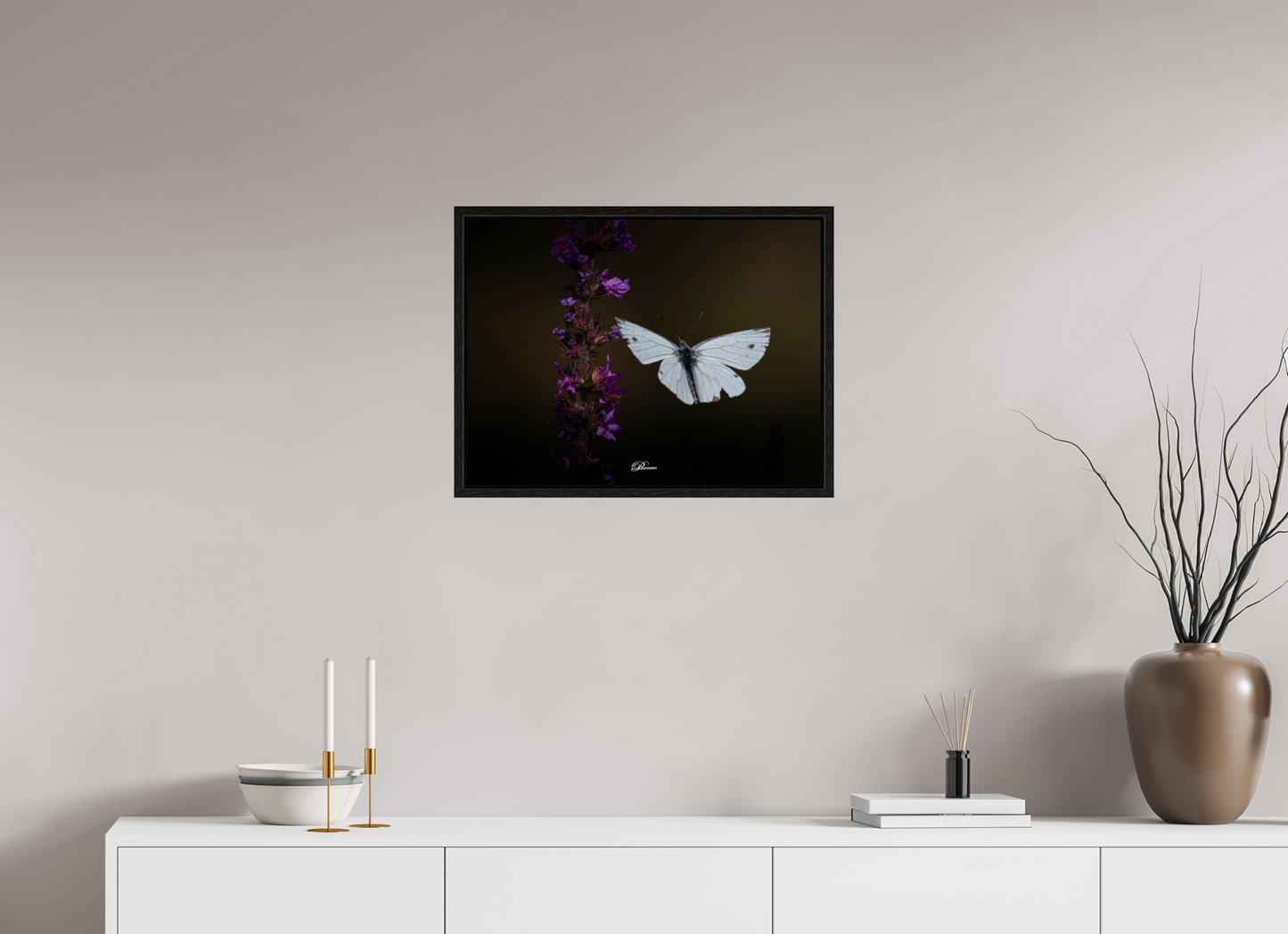 60 x 45 cm, Floater Frame Green-veined white