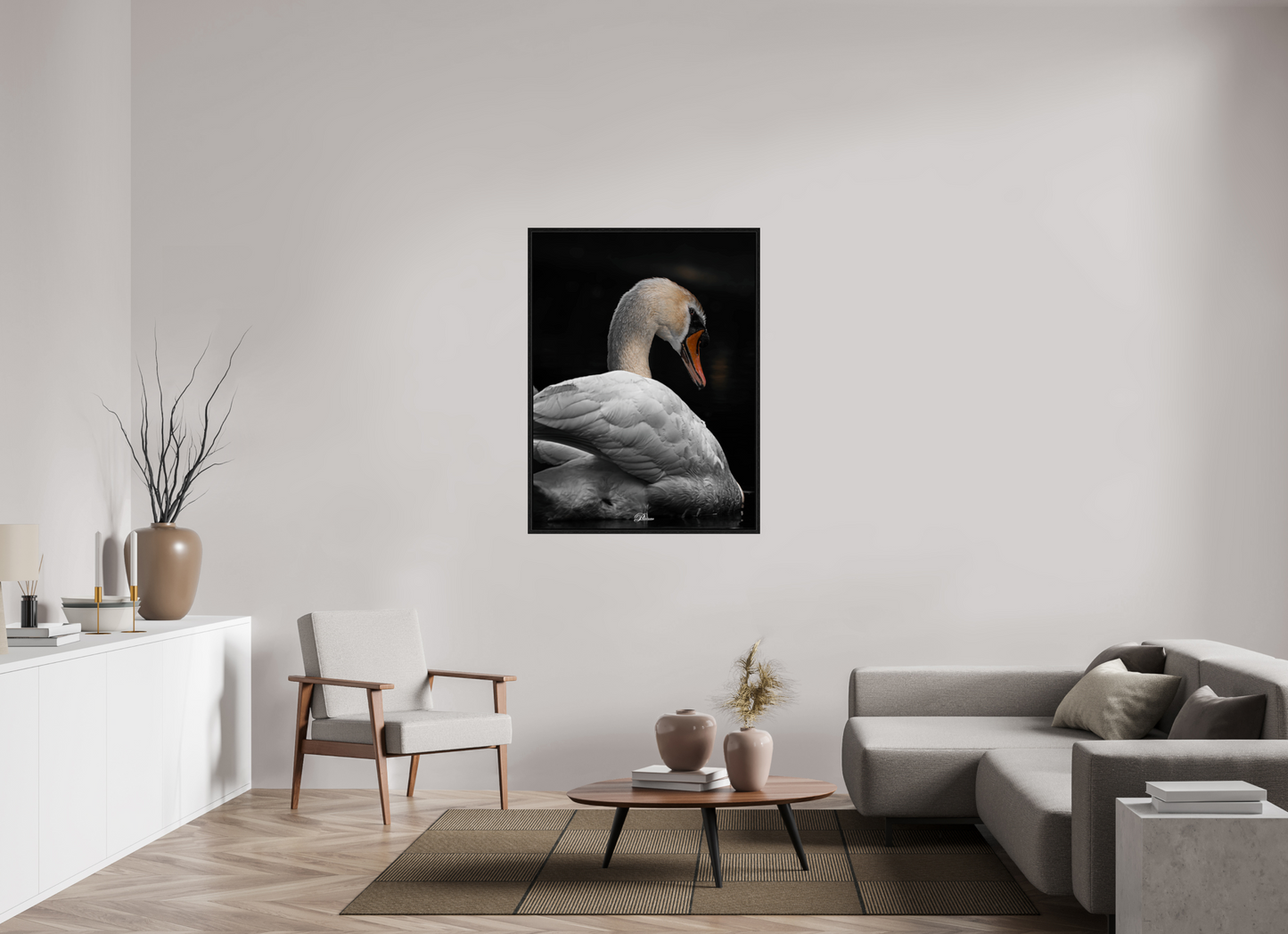 90 x 120 cm, Floater Frame White Pride