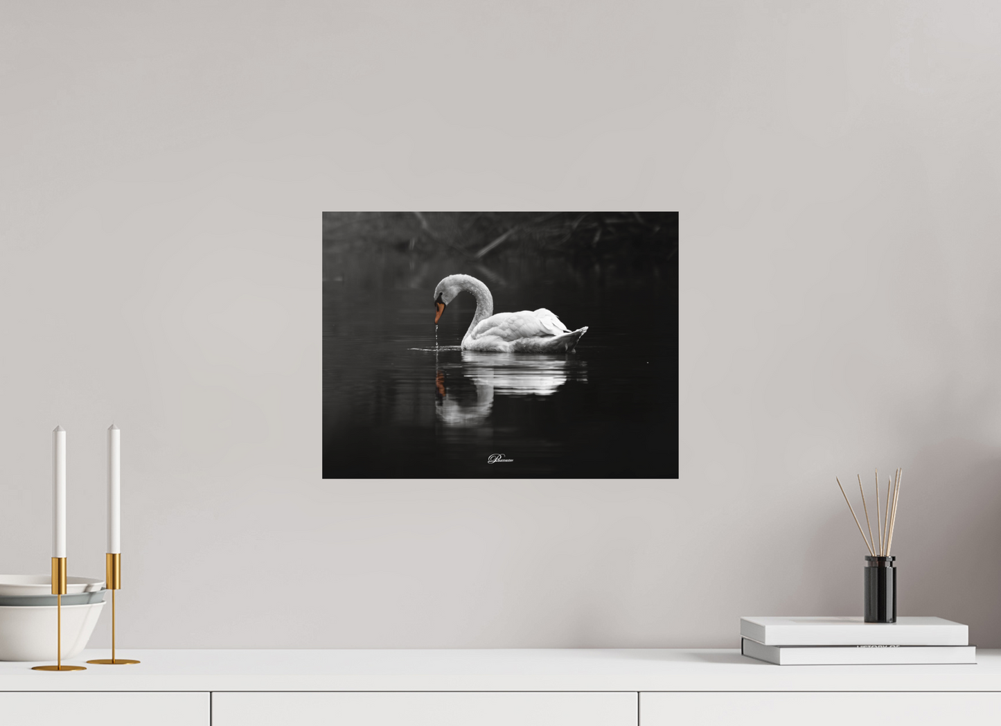 40 x 30 cm, Aluminum Mute swan
