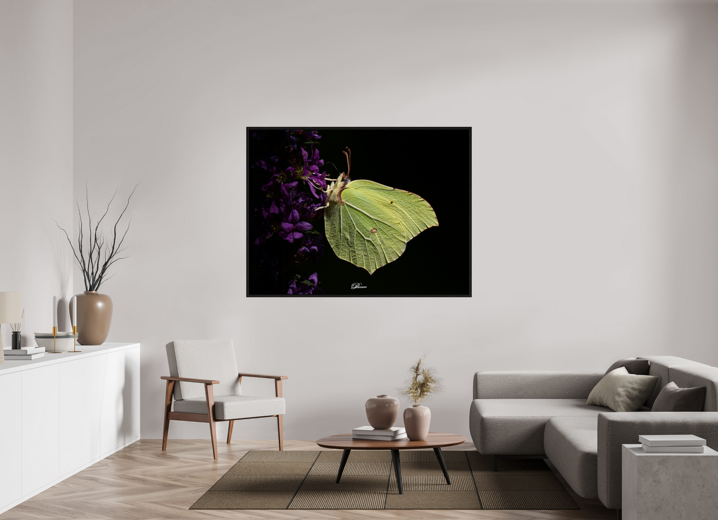 160 x 120 cm, Floater Frame Common brimstone