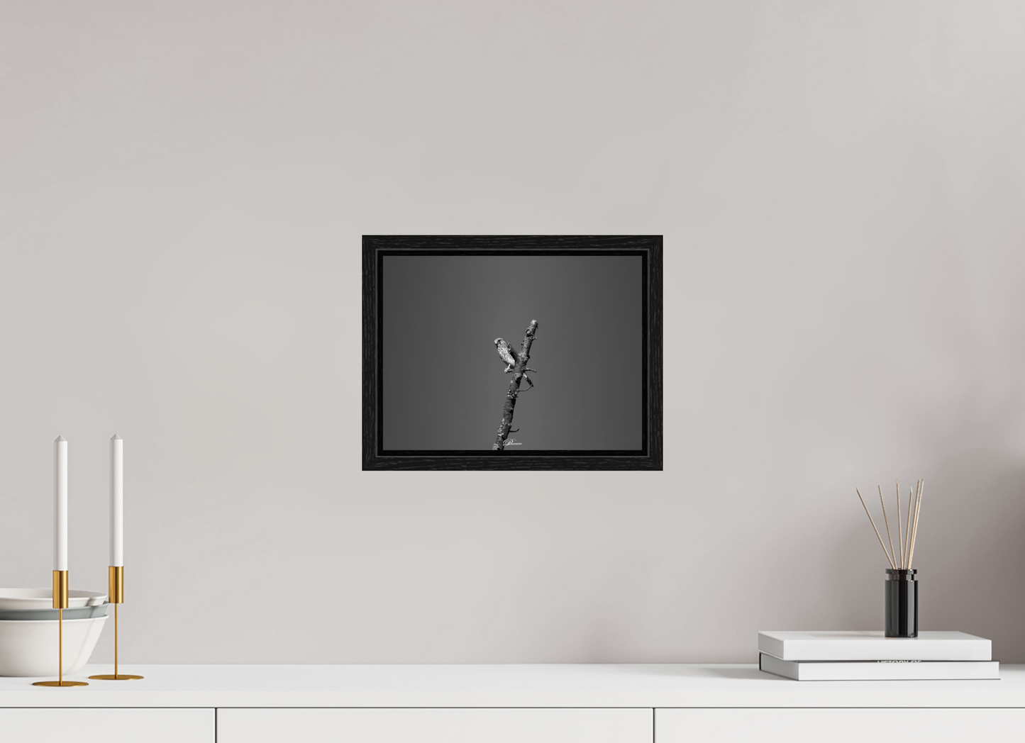 28 x 21 cm, Floater Frame Watching predator