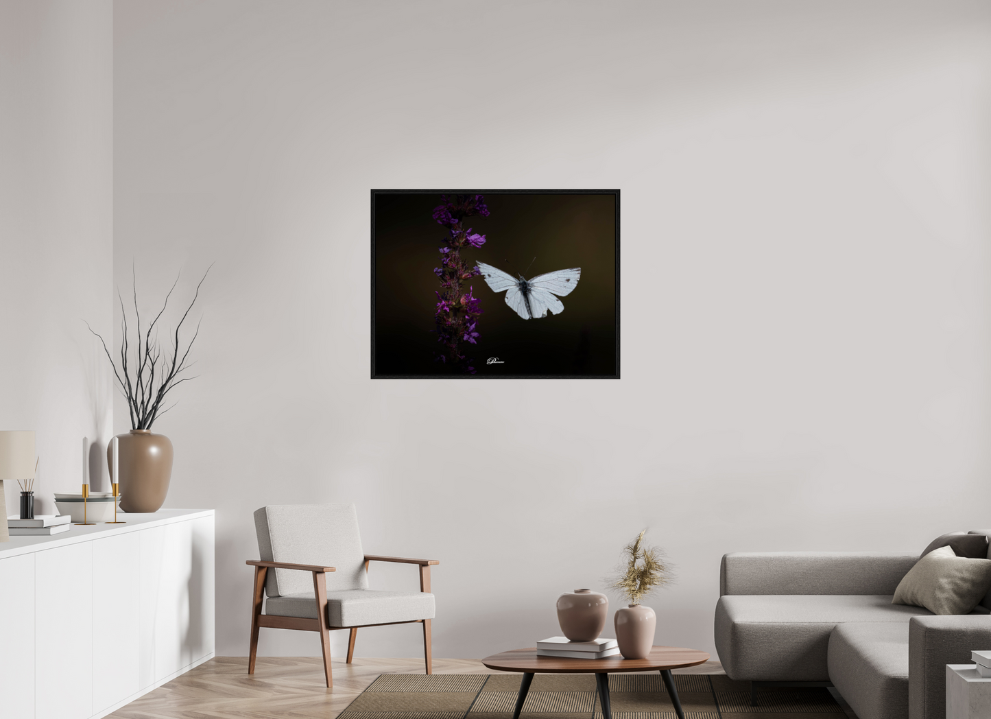 100 x 75 cm, Floater Frame Green-veined white