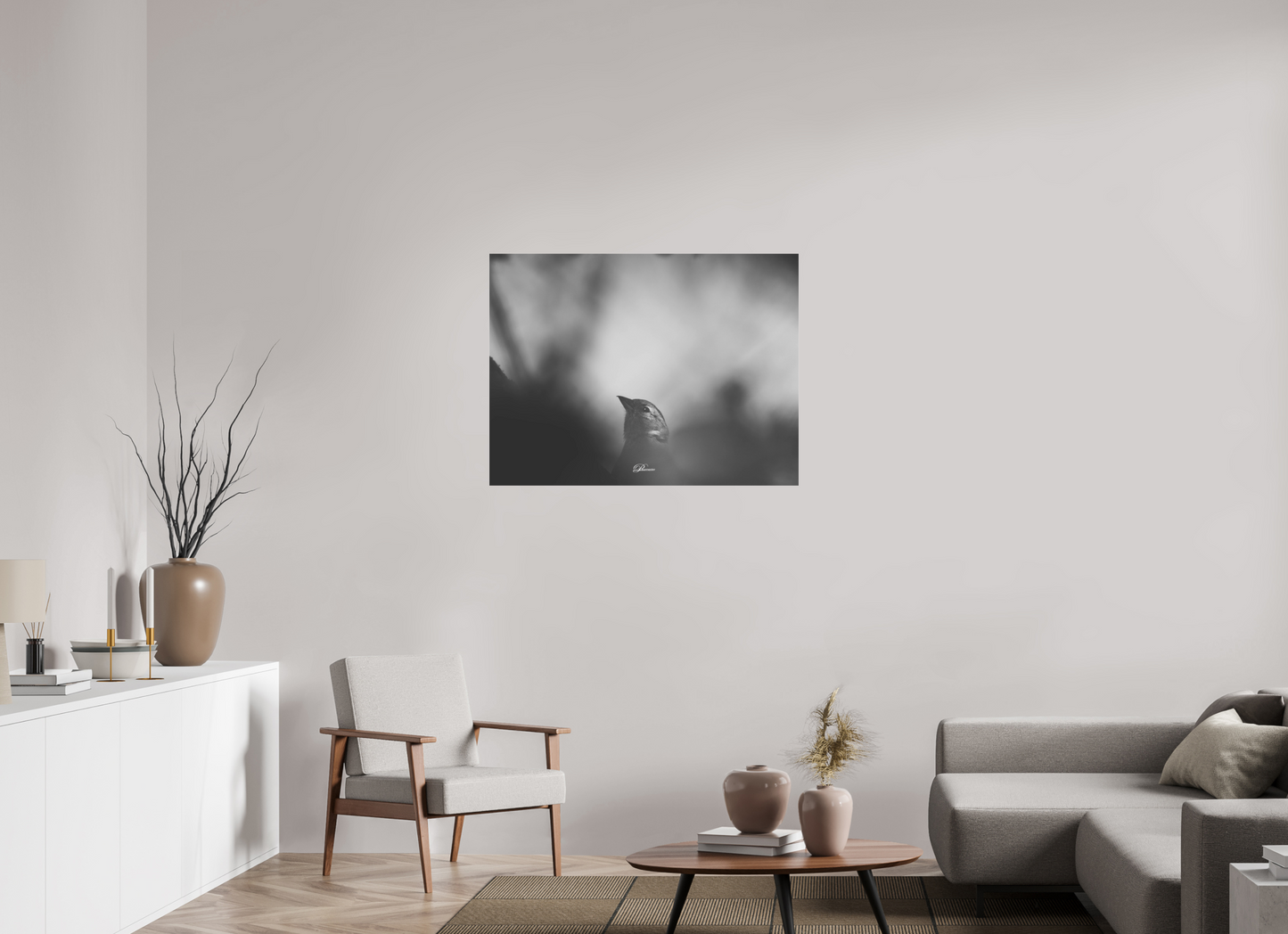 100 x 75 cm, Acrylíc glass BW The Shadow`s Echo