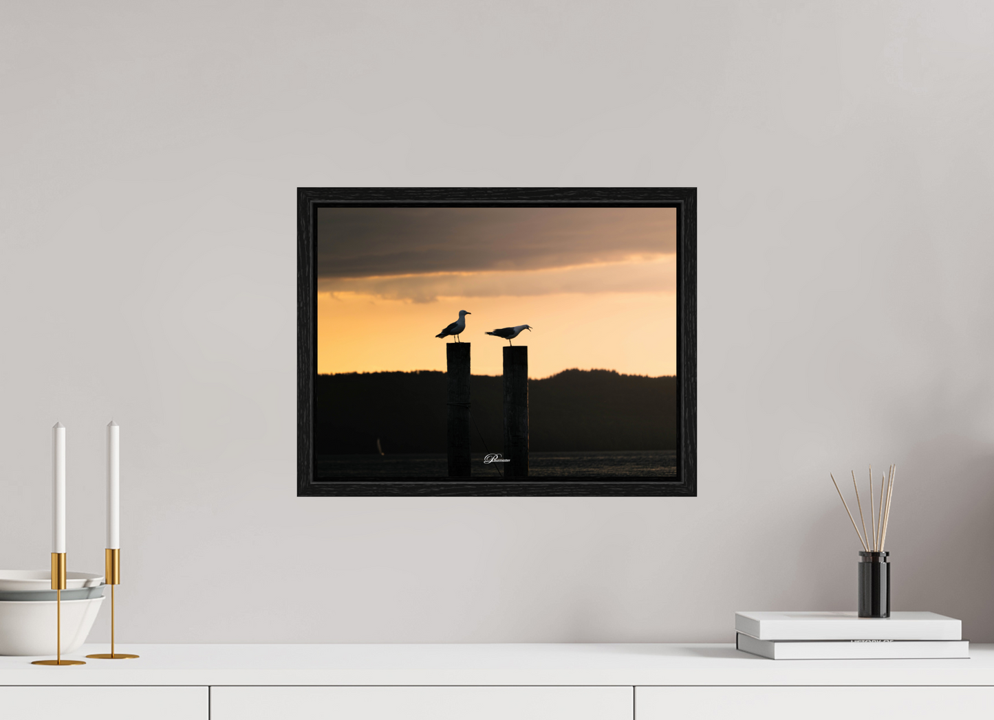 40 x 30 cm, Floater Frame Evening call