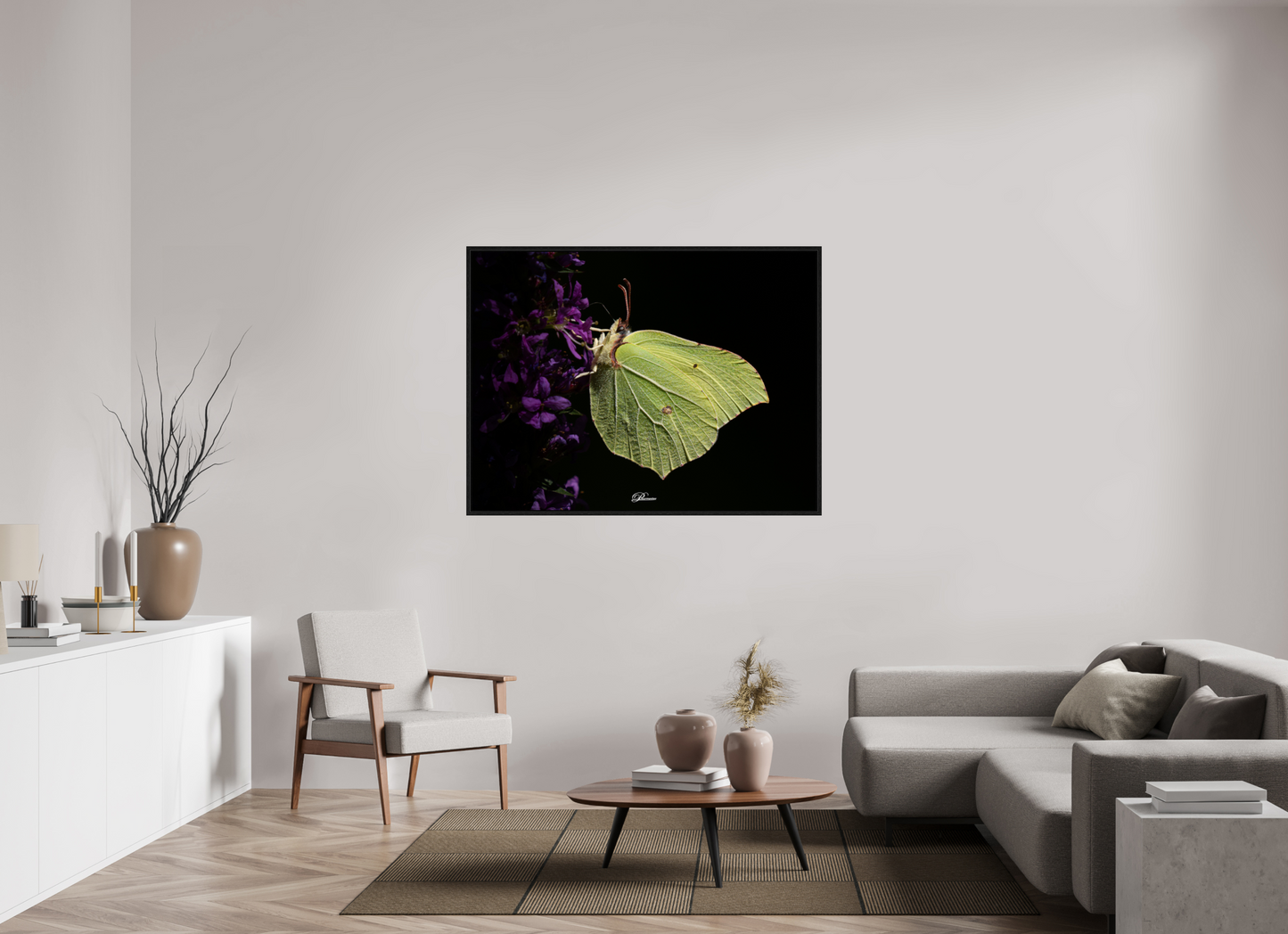 140 x 105 cm, Floater Frame Common brimstone