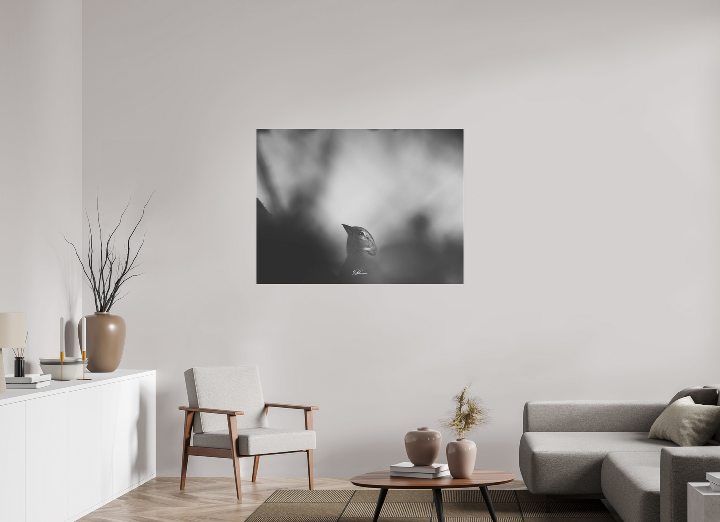 120 x 90 cm, Acrylíc glass BW The Shadow`s Echo