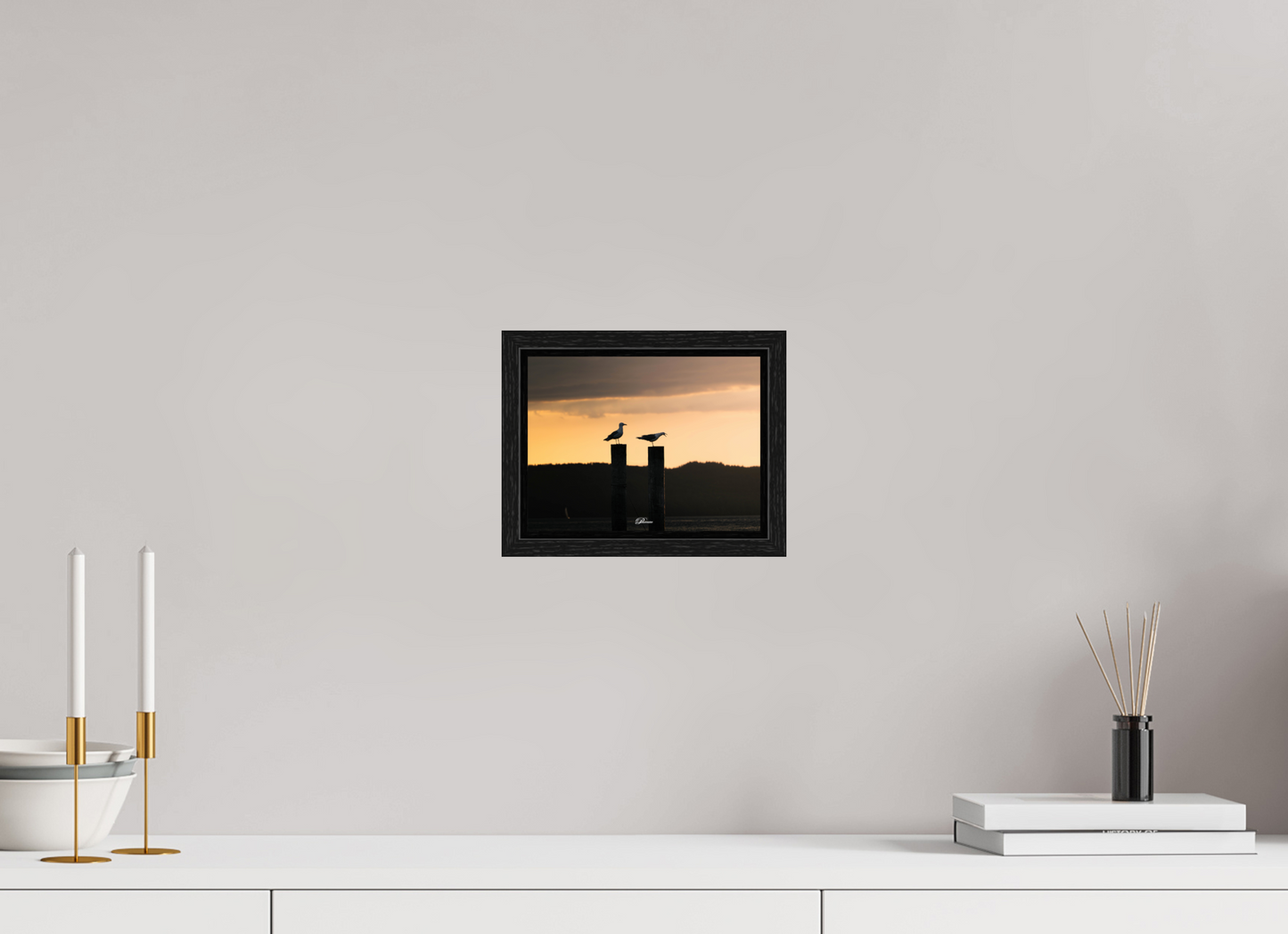 20 x 15 cm, Floater Frame Evening call