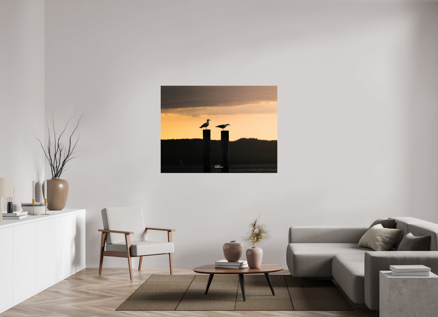 140 x 105 cm, Photo Print Under Acrylic Glass Evening call