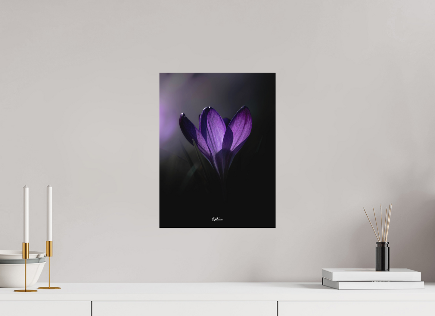 30 x 40 cm, Aluminum Purple crocus