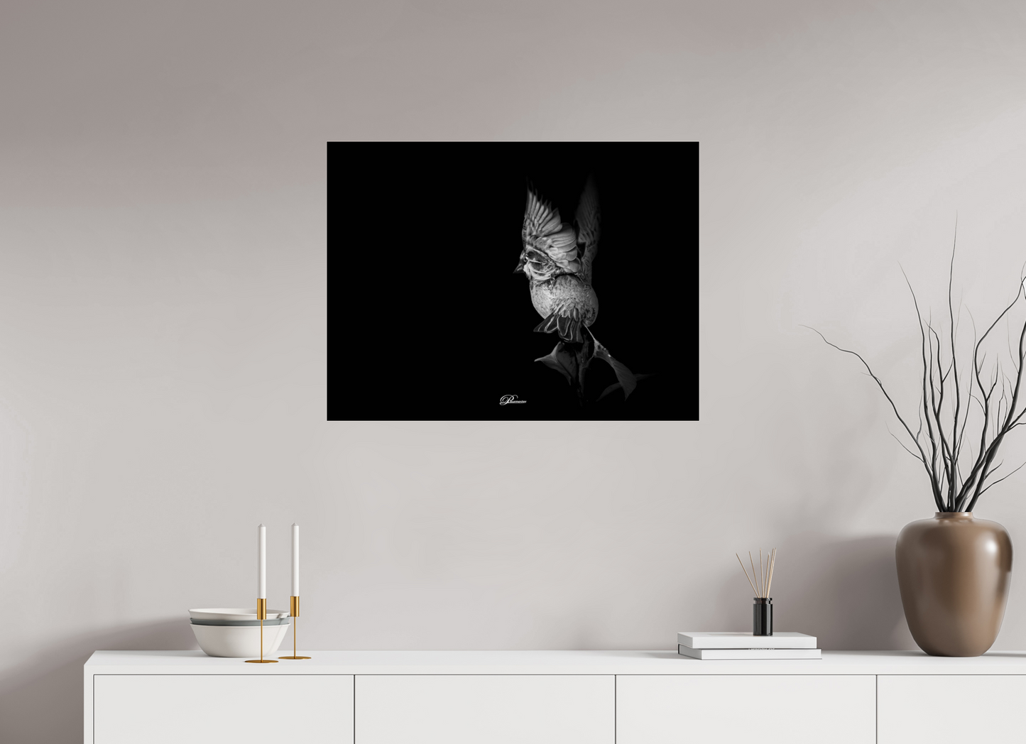 80 x 60 cm, Photo Print Under Acrylic Glass Angel on earth