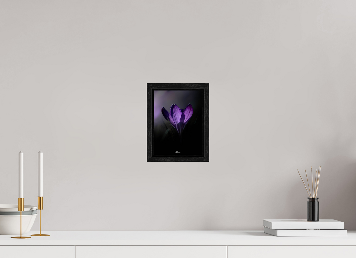 15 x 20 cm, Floater Frame Purple crocus