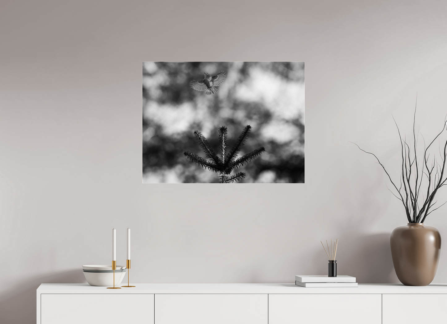 80 x 60 cm, Acrylíc glass BW Rising