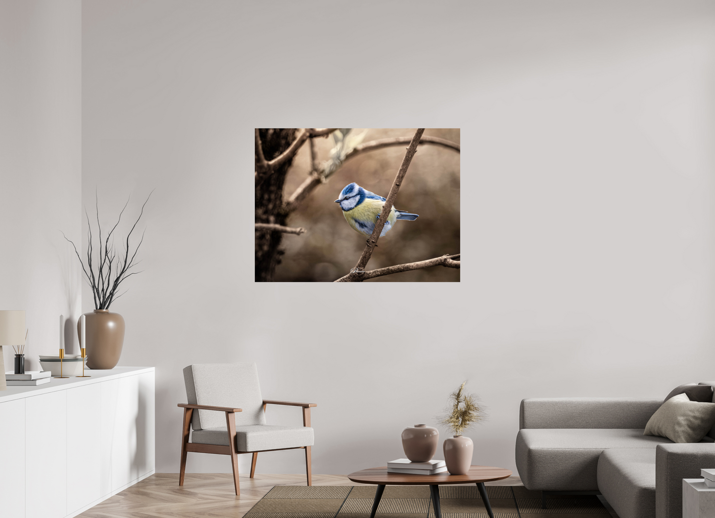 120 x 90 cm, Photo Print On Fuji Crystal DP II Blue tit