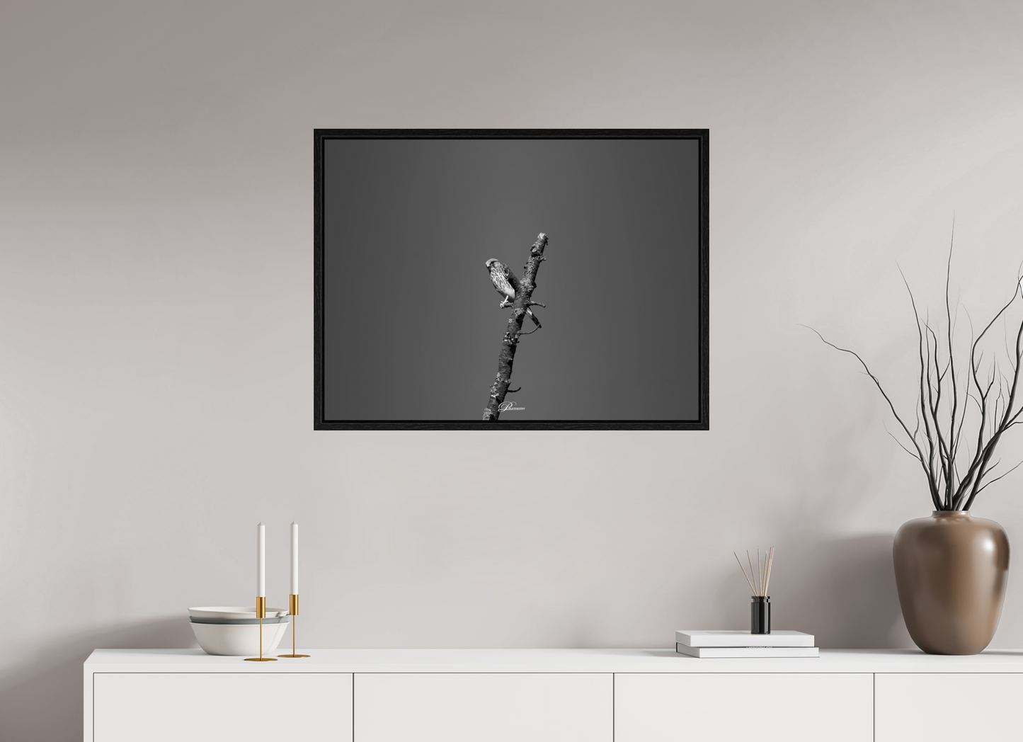 80 x 60 cm, Floater Frame Watching predator