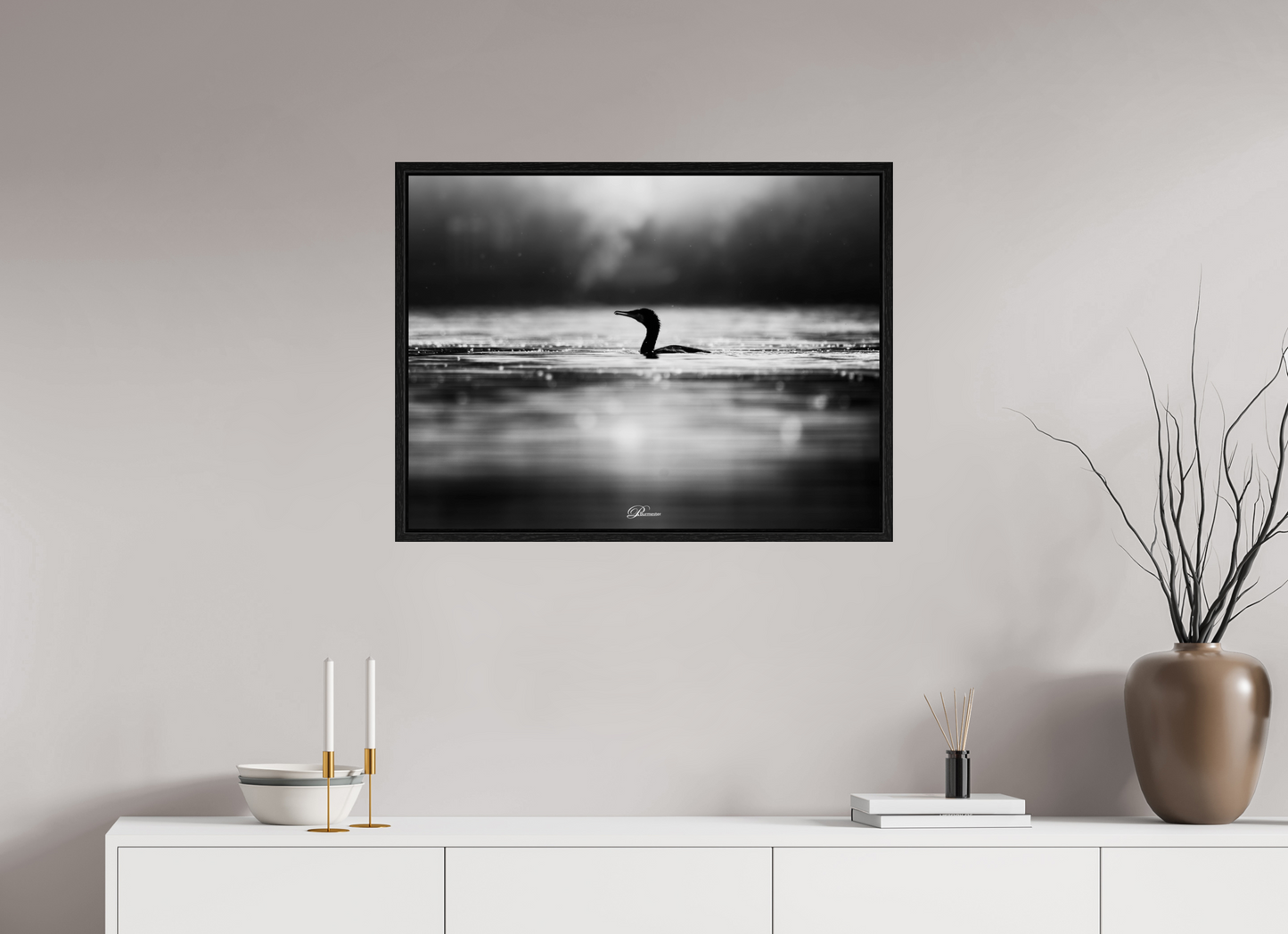 80 x 60 cm, Floater Frame Evening bath