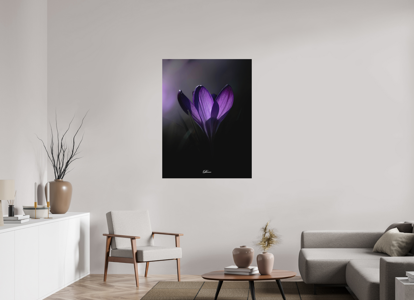 90 x 120 cm, Aluminum Purple crocus