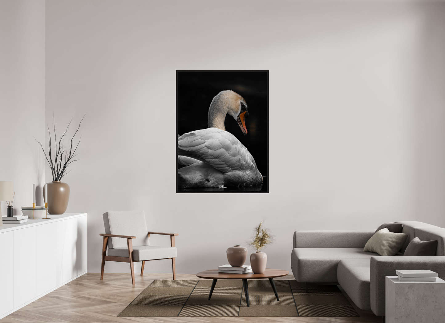 105 x 140 cm, Floater Frame White Pride