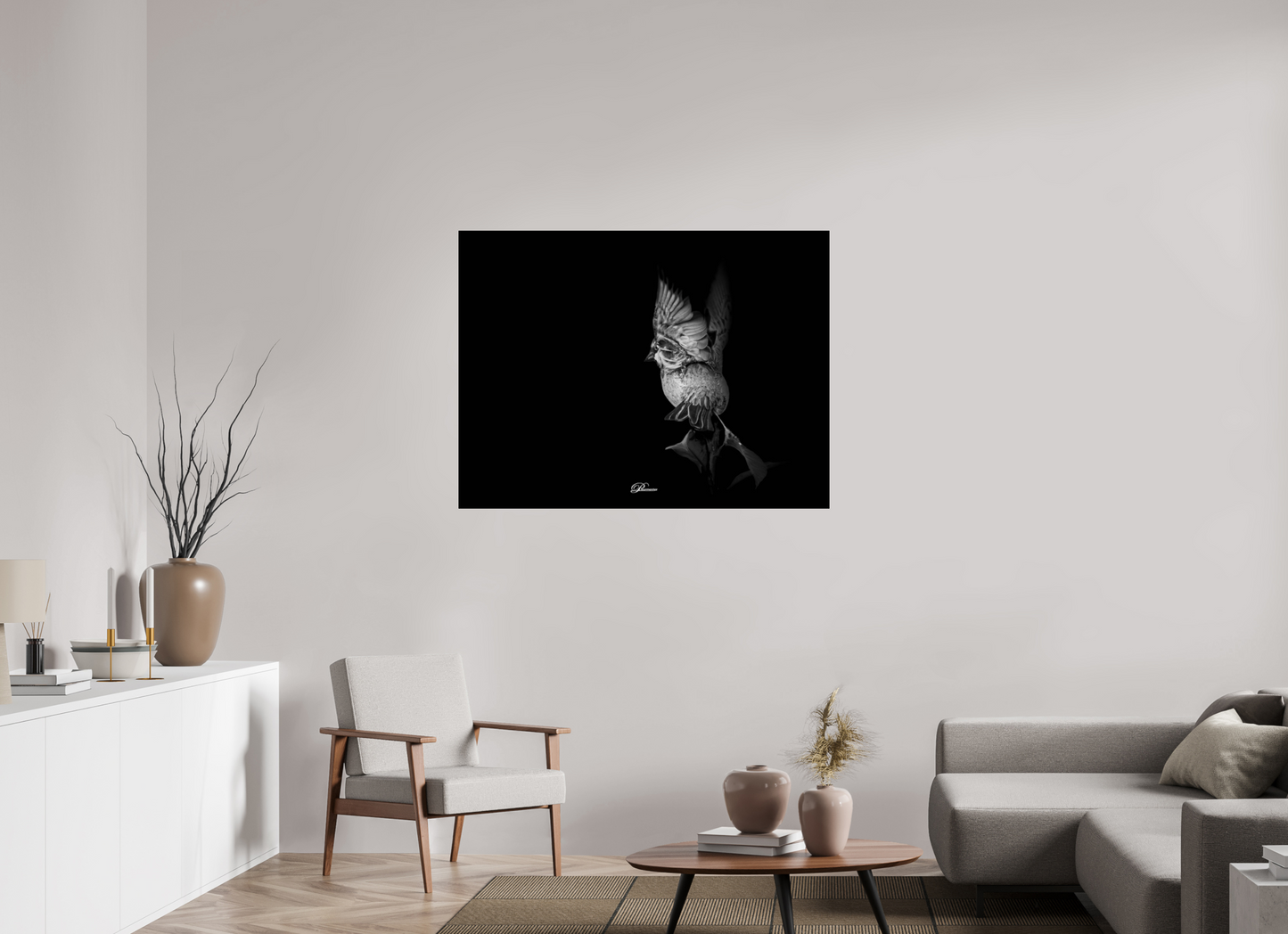 120 x 90 cm, Photo Print Under Acrylic Glass Angel on earth