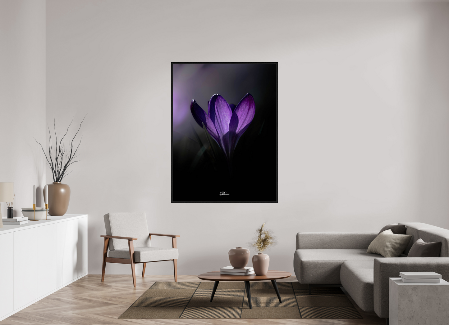 120 x 160 cm, Floater Frame Purple crocus