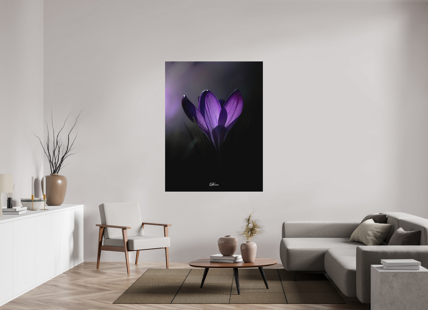 120 x 160 cm, Aluminum Purple crocus