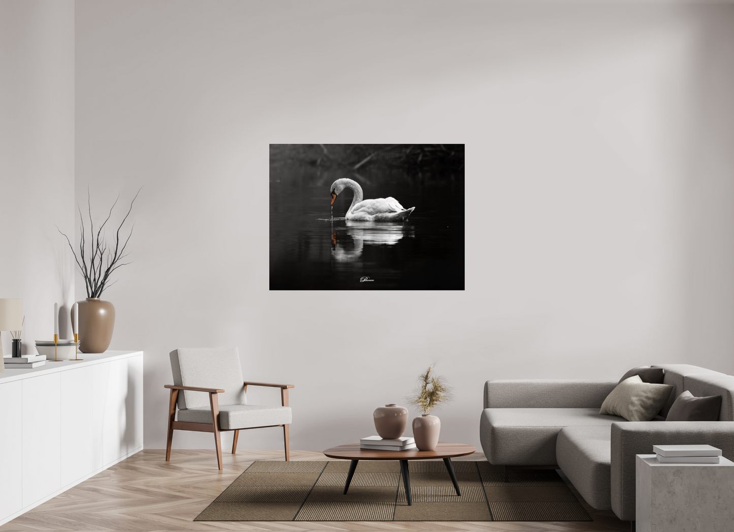 140 x 105 cm, Acryl Mute swan
