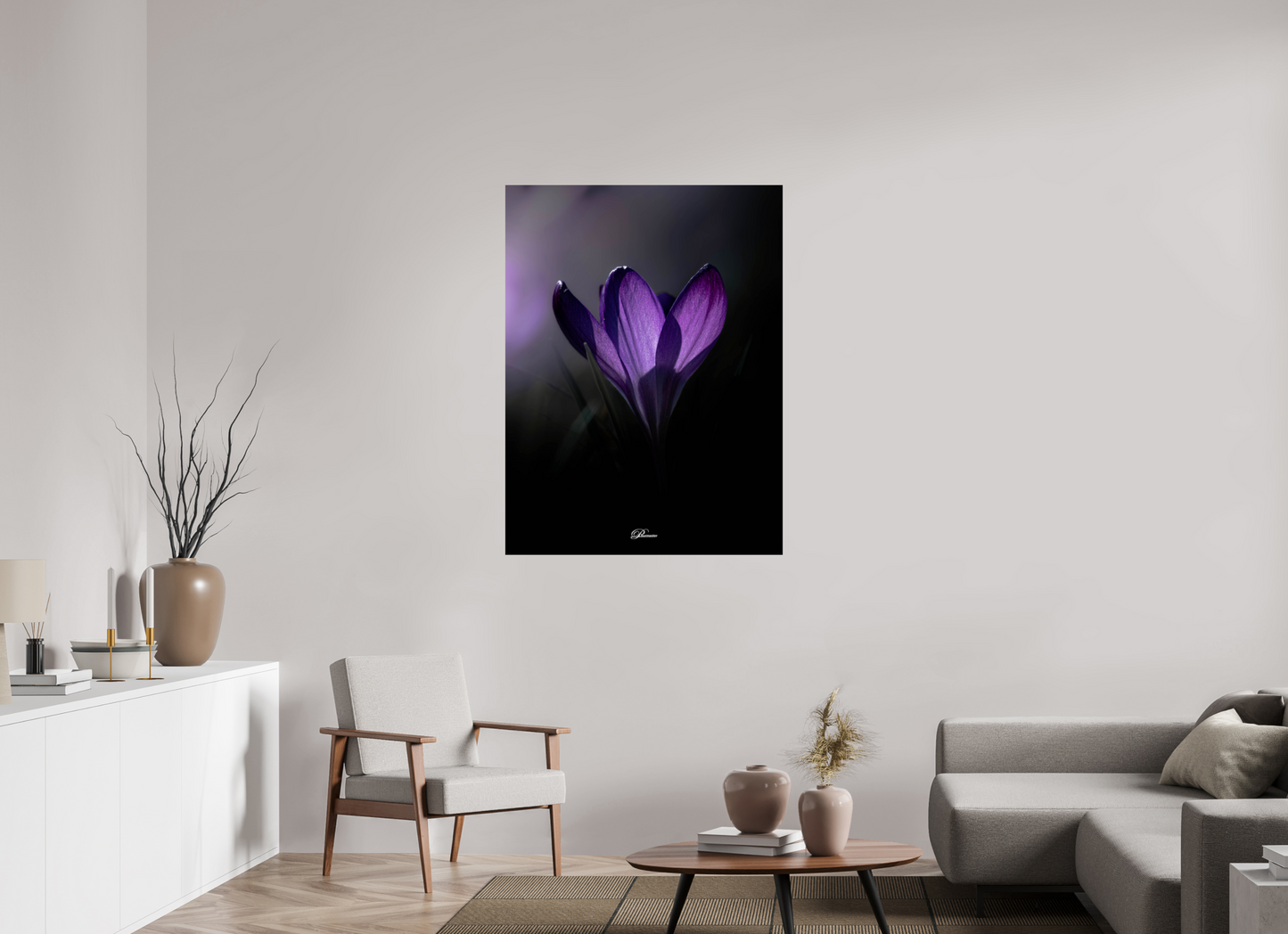 90 x 120 cm, Photo Print On Fuji Crystal DP II Purple crocus