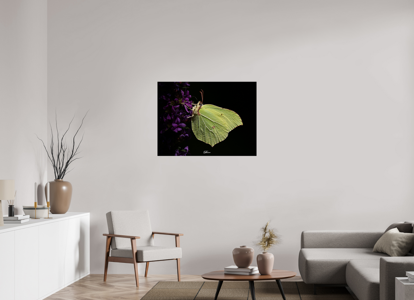 100 x 75 cm, Photo Print On Fuji Crystal DP II Common brimstone