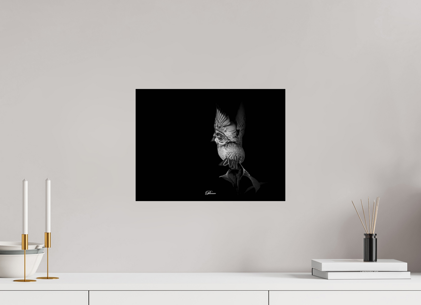 40 x 30 cm, Photo Print Under Acrylic Glass Angel on earth