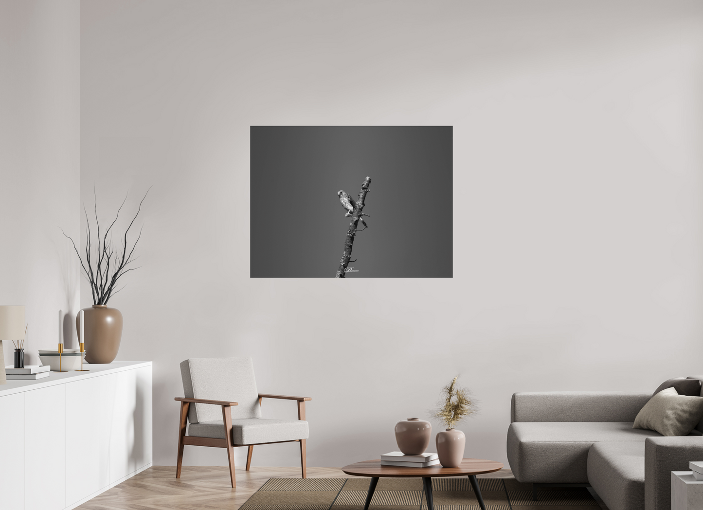 120 x 90 cm, Aluminum Watching predator